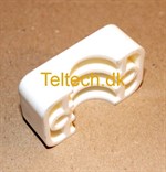 Halvskål til Hydraulik Rørholder Ø10 Enkel PP HVID